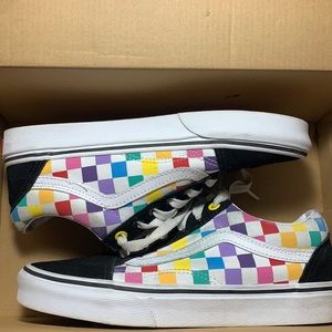 Old Skool ( Checkerboard) Rainbow/Tr